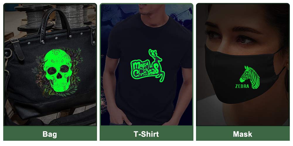 application of Luminous Dark Transfer Paper