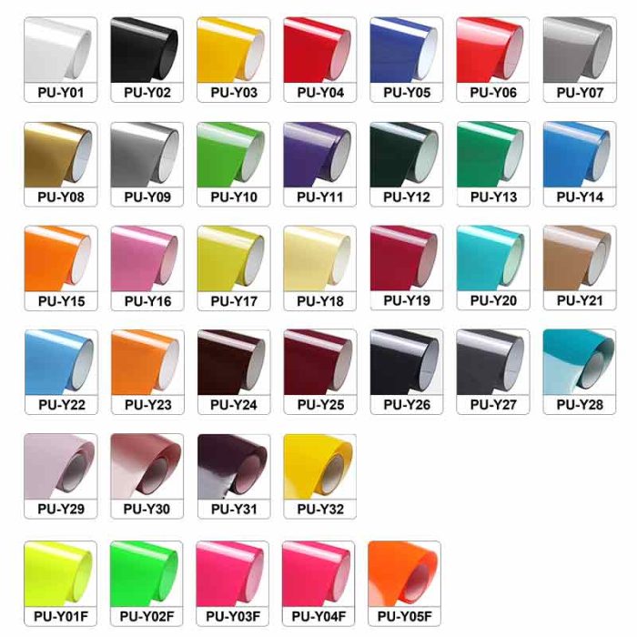 pu htv vinyl color chart pu htv vinyl color chart