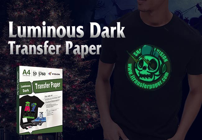 Luminous dark transfer paper
