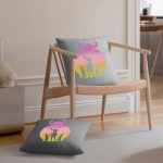 Rainbow glitter htv Vinyl-pillow