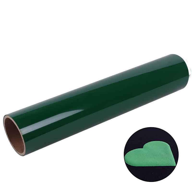Factory Supply Puff Dark Green 3D Heat Transfer Vinyl