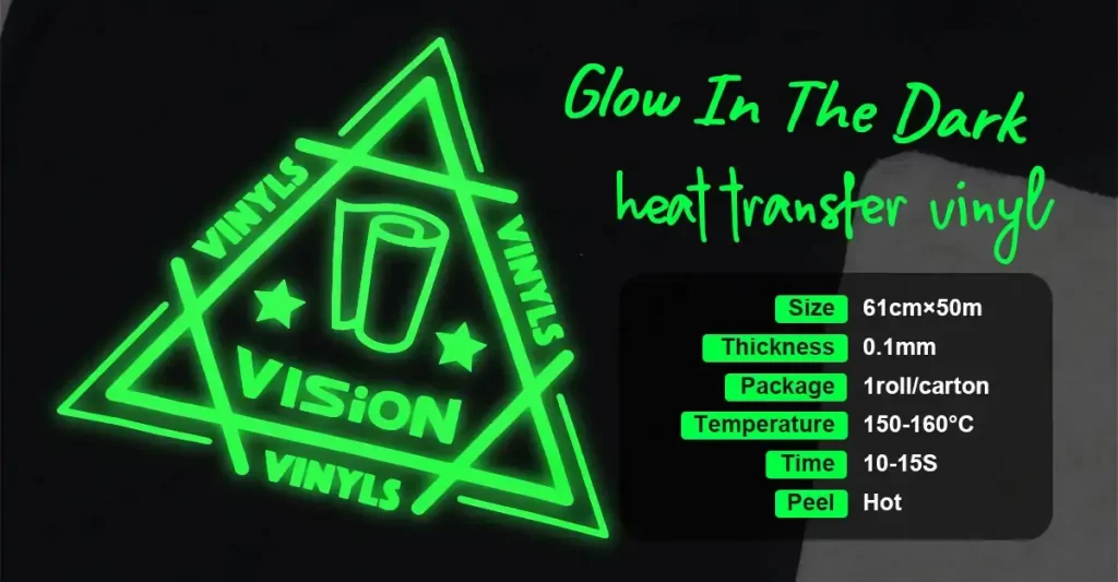 Glow in the dark HTV size