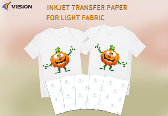 Inkjet transfer paper for light fabric