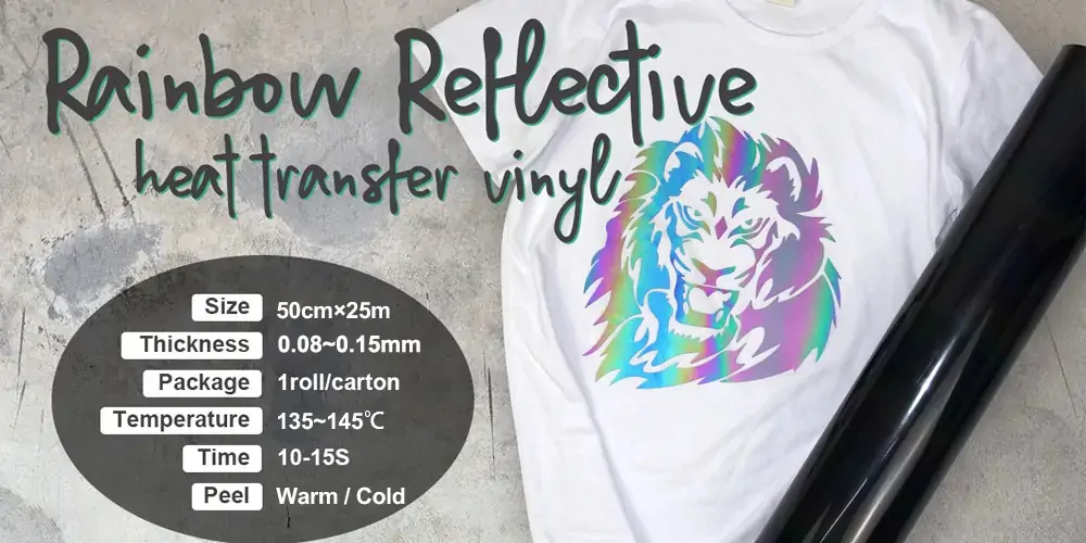 Rainbow-Reflective-Heat-Transfer-Vinyl-Specifications