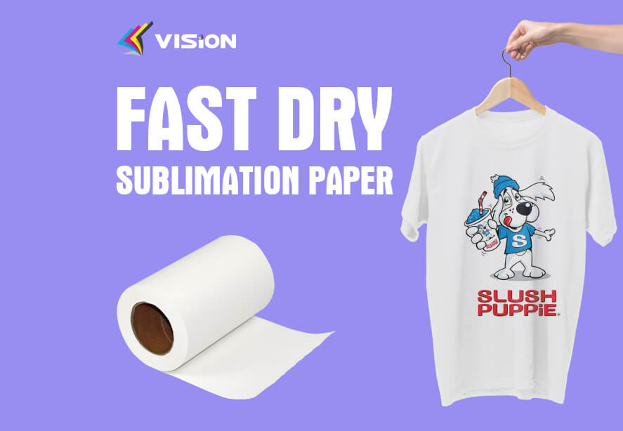 Fast dry sublimation paper