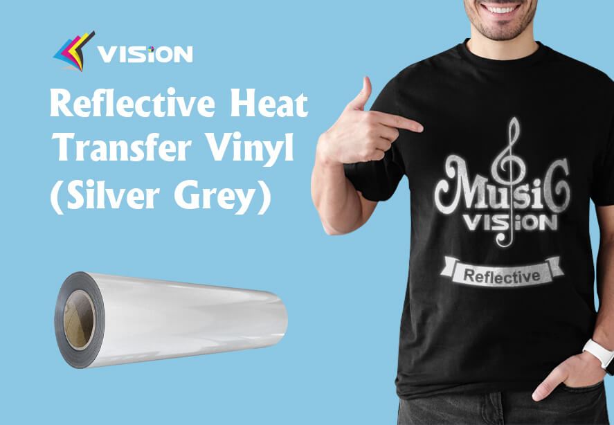 Reflective HTV Vinyl(Silver Grey)