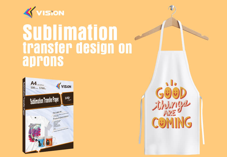 Sublimation transfer design on aprons
