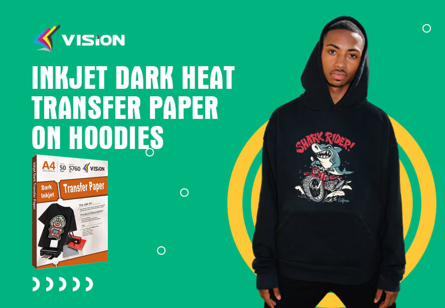 Inkjet dark heat transfer paper on hoodies
