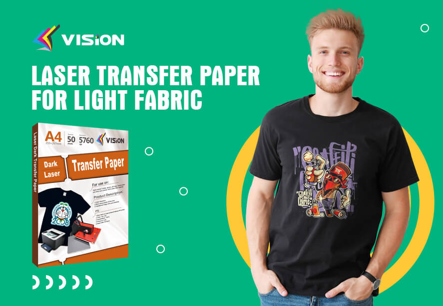 Laser transfer paper for dark fabric