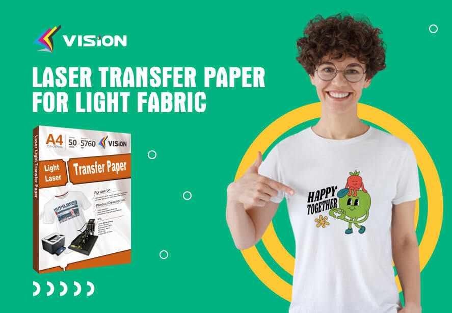 Laser transfer paper for light fabric