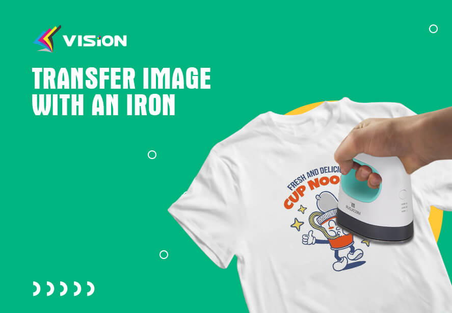 Transfer image with an iron