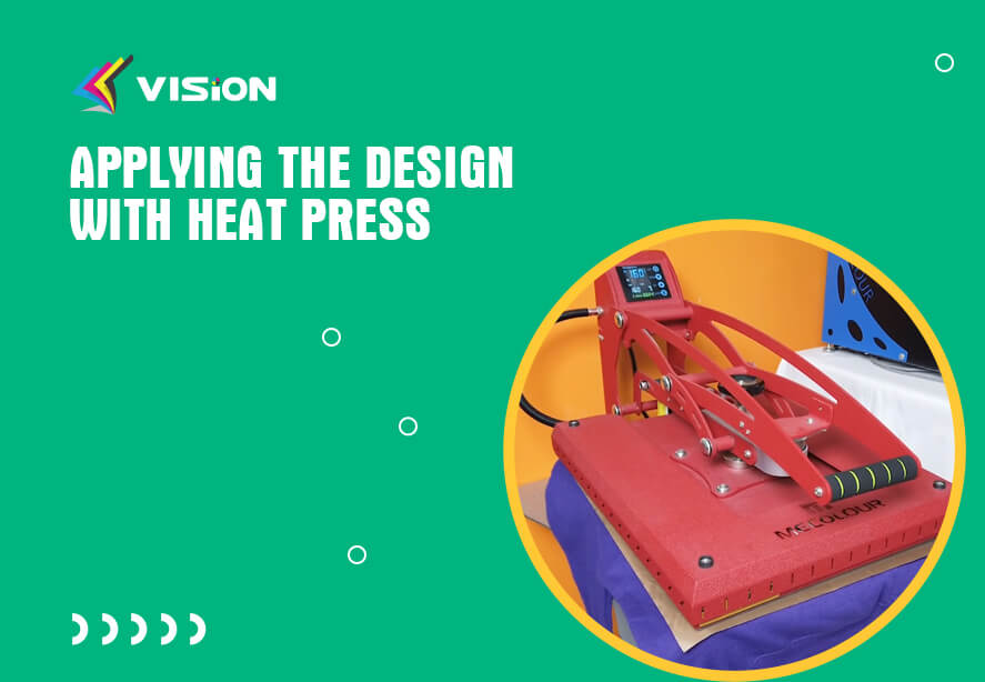 Applying the design with heat press