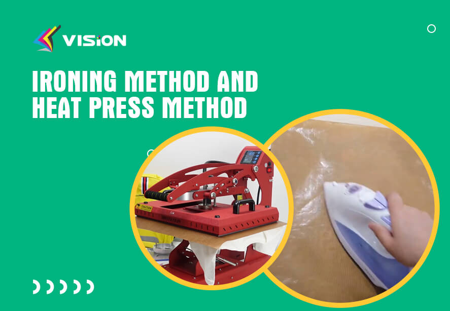 Ironing method and heat press method
