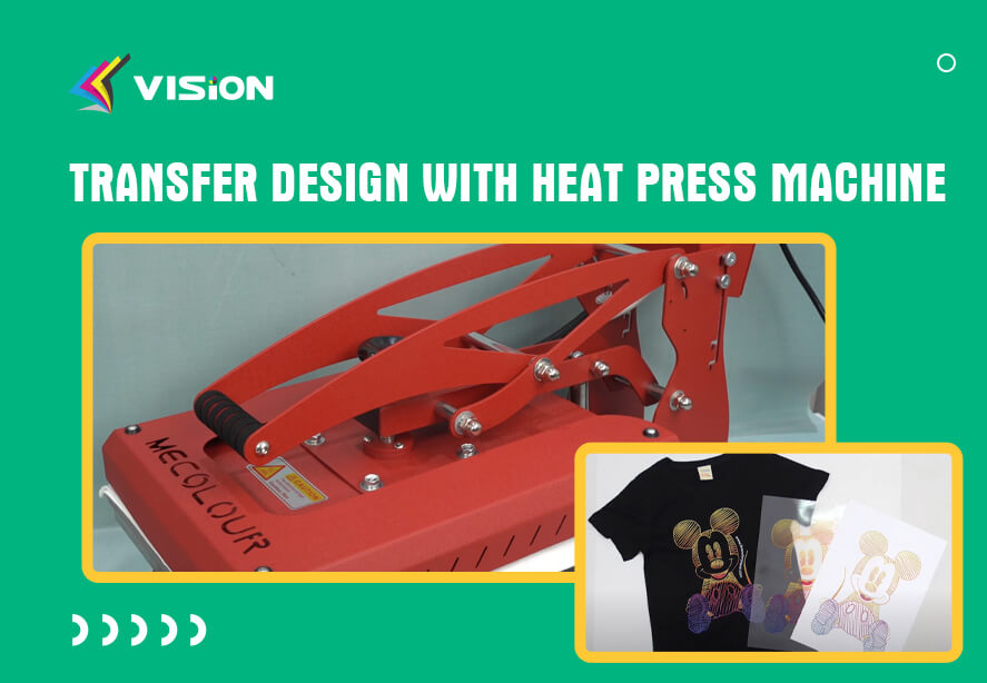 Transfer design with heat press machine
