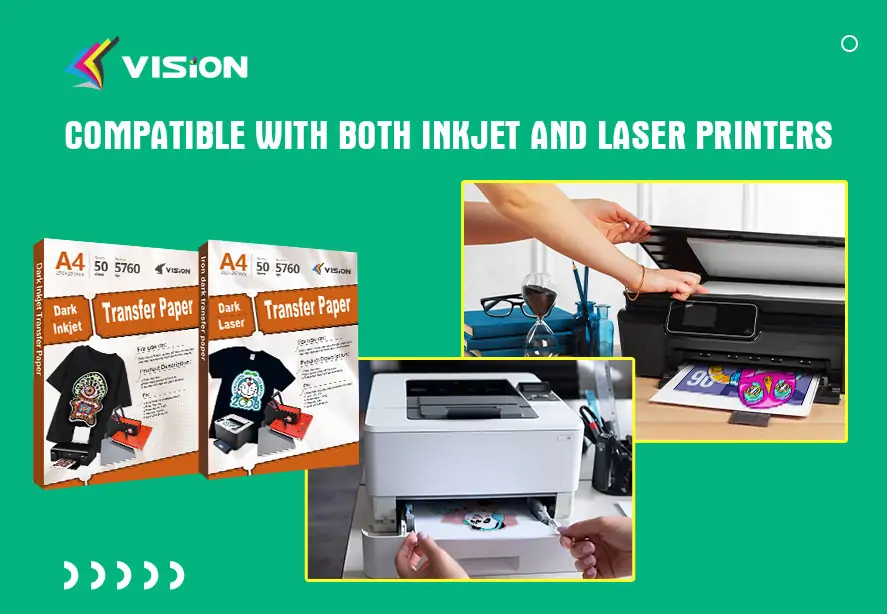 compatible with both inkjet and laser printers