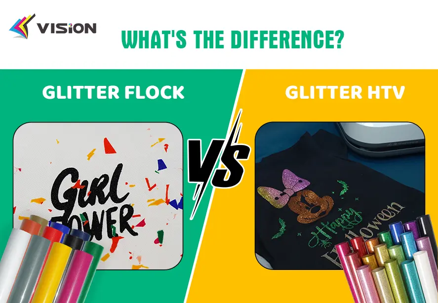 Glitter Flock vs Glitter HTV